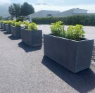 Plantekasser Jort 100 x 40 x 50 cm. Laget av fiberglass og steinpulver. thumbnail