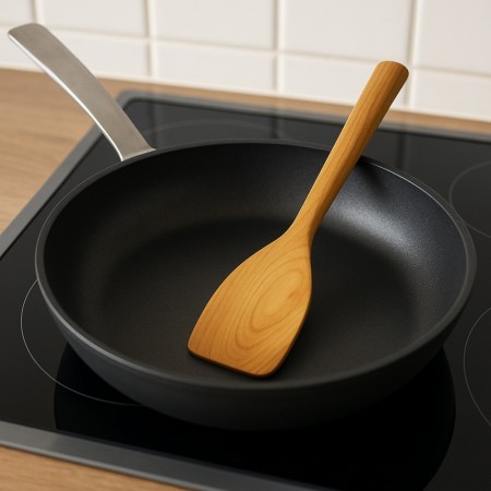 Stekespade i heltre kirsebær, håndlaget – skånsom mot stekepanner. Bestsselger.