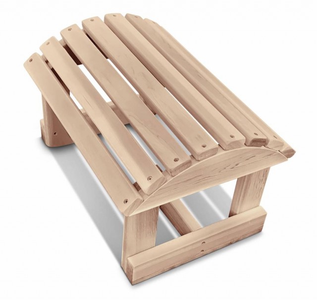 Hampton Adirondack Fotskammel - Hvit Sedertre